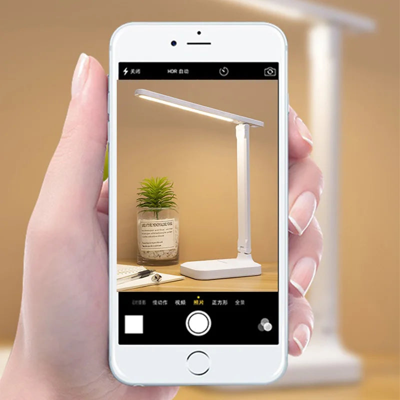 Lampada da scrivania LED touch dimmerabile ricaricabile protezione occhi