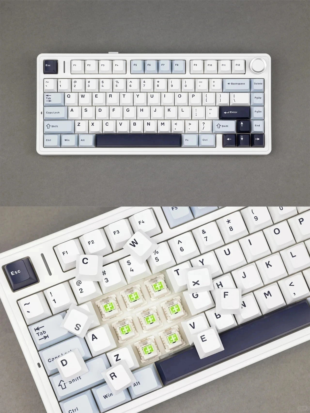 Teclado mecánico para juegos compacto AULA F75 al 75% RGB