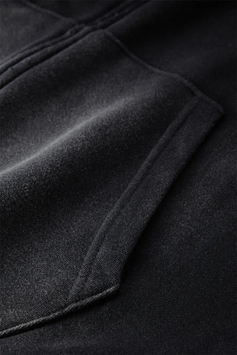 Warm Relaxed Men's Zip Up Hoodie - Oversize, Plush, Winter