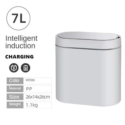 Sensor Trash Can Touchless 8L Kitchen Bathroom Bin Compact