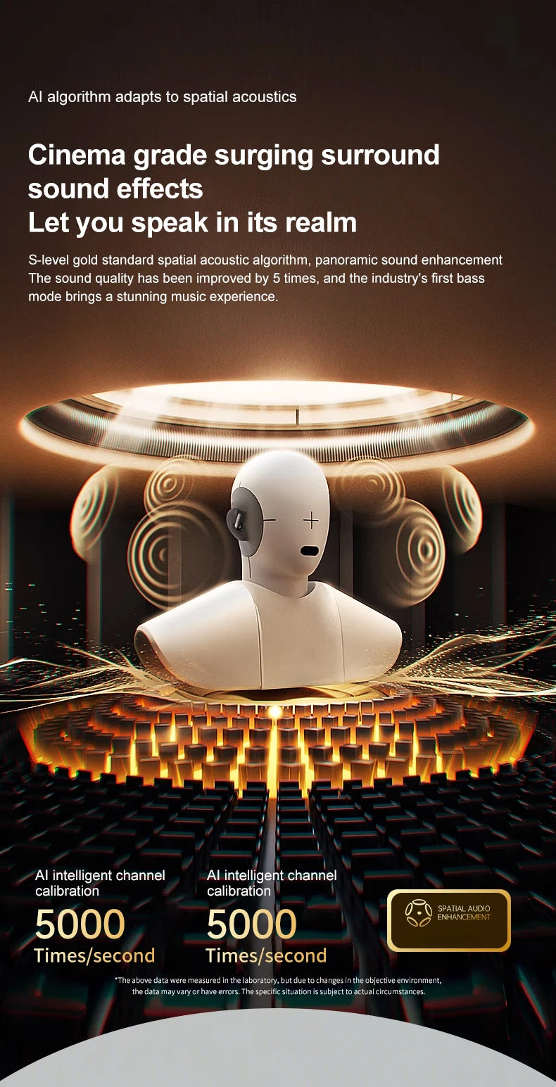 AI Translation Earbuds With Noise Canceling Ear Hook Sports