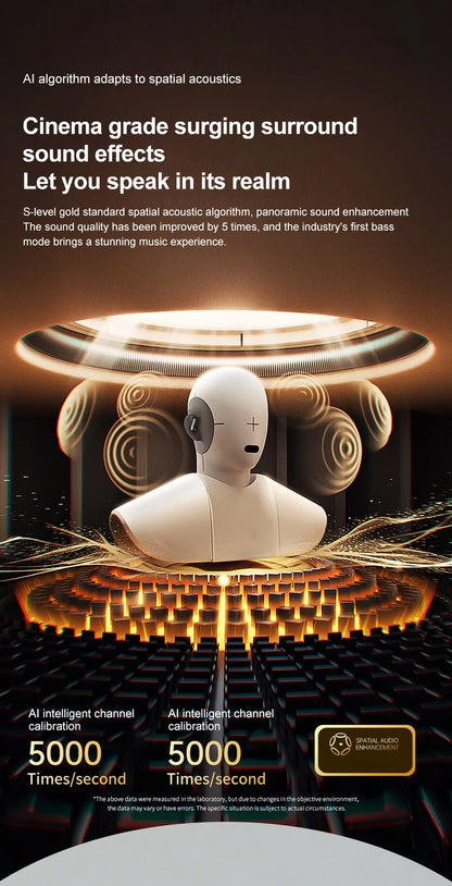 AI Translation Earbuds With Noise Canceling Ear Hook Sports