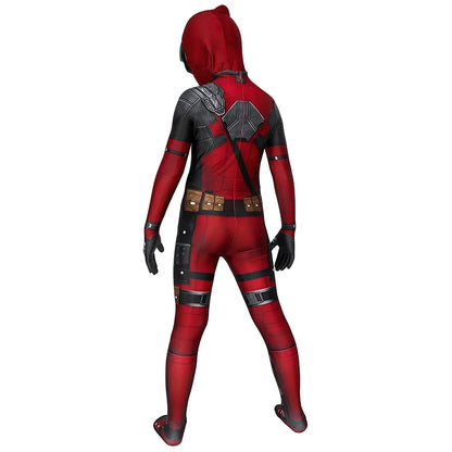 Deadpool-superhelte-cosplay-jumpsuit til børn med maske, komplet sæt til halloween og fødselsdagsgave 2026