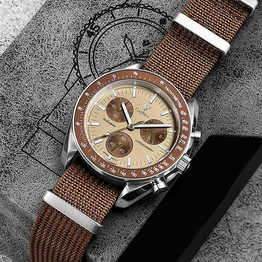 Quartz Chronograph Canvas Watch With Sapphire Crystal