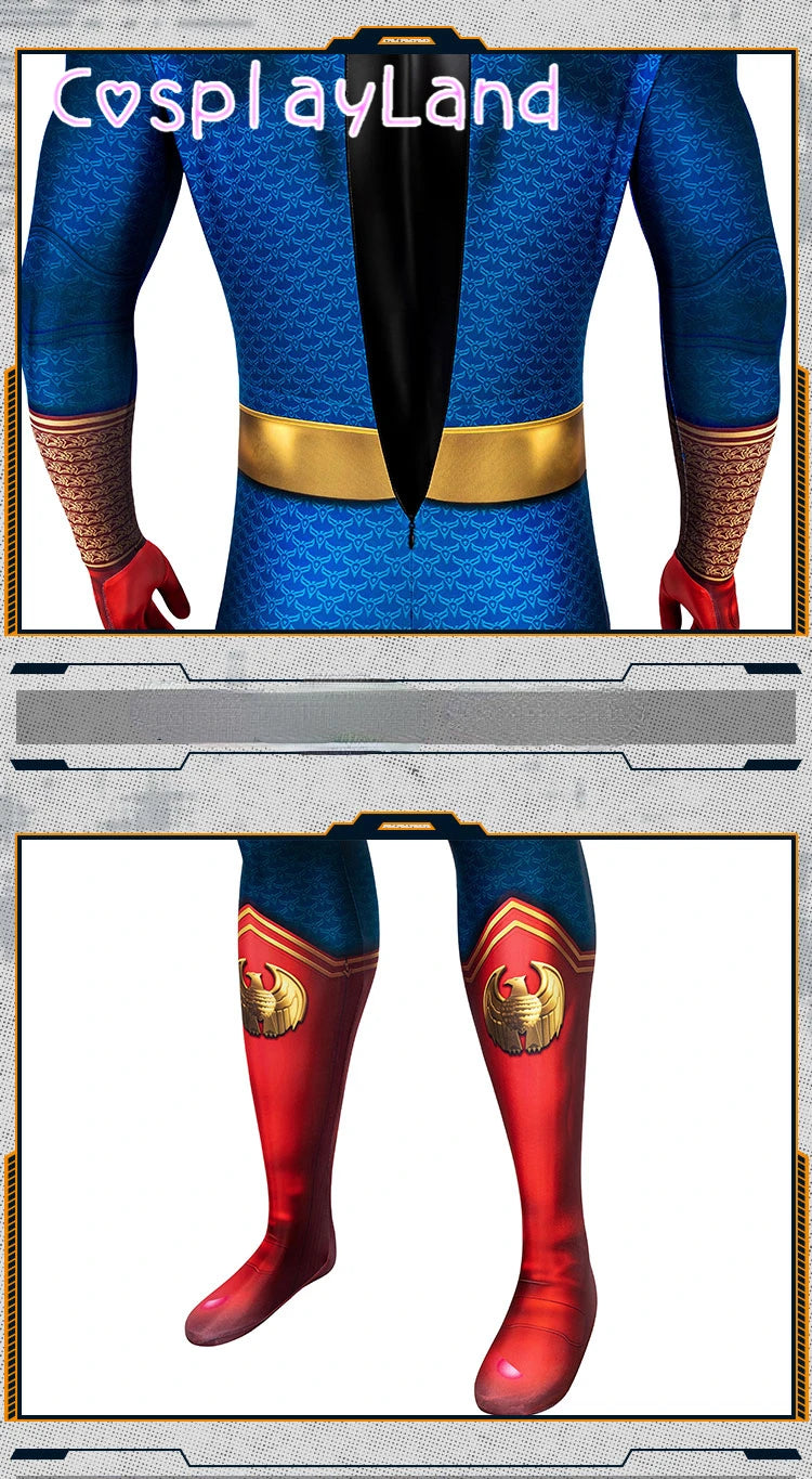 The Boys Homelander Superhero Bodysuit and Cloak Halloween Cosplay Costume for Adults XS–XXXL 2026