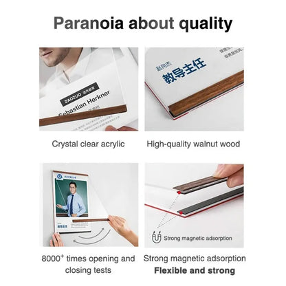 Marco de foto acrílico marco flotante magnético decoración de pared minimalista otoño 2025 montaje adhesivo fácil de cambiar