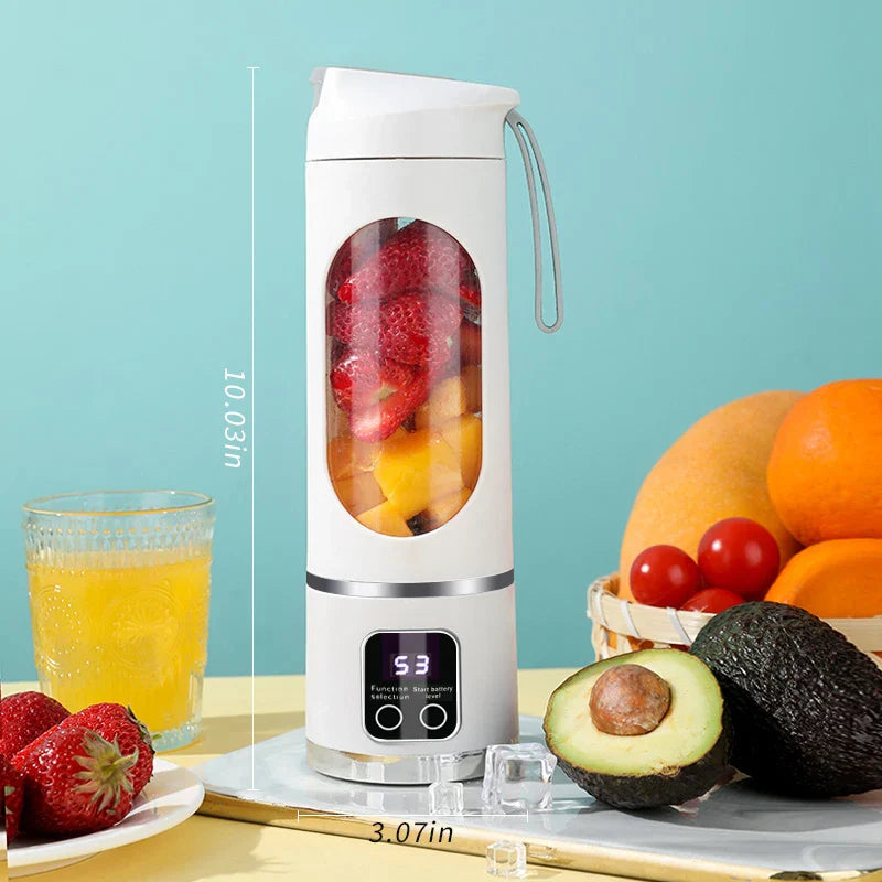 Portable Blender 450ml USB Rechargeable 8-Blade 3-Gear Juicer Cup, Fall 2025 On-The-Go Ice Crusher Smoothies