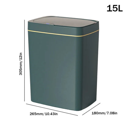 Smart Sensor Trash Can 15L 18L Touchless Quiet Waterproof