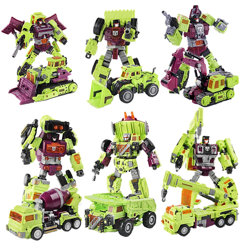 Transformation Robot Action Figure - Kids Deformation Toy, Movie-Inspired Design Giant 6-in-1 Devastator