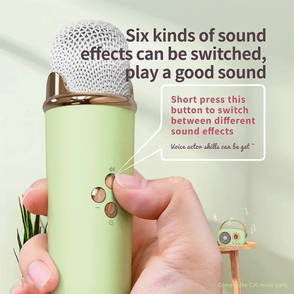 Karaoke Portable Bluetooth Speaker With Microphone Mini FM Radio Back To School 2025 Gift Idea