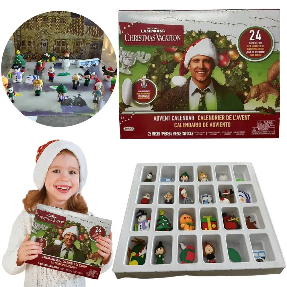 Calendario de Adviento 24 Días Figuras 3D Regalo de Cuenta Regresiva de Navidad