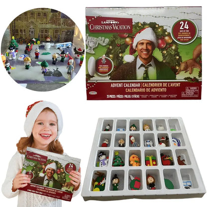 Calendario de Adviento 24 Días Figuras 3D Regalo de Cuenta Regresiva de Navidad
