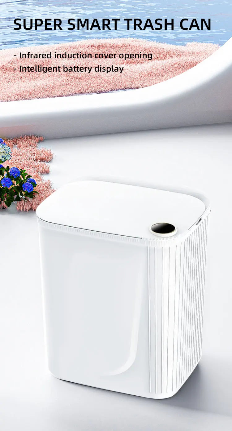 Smart Sensor Trash Can 20L Type C Rechargeable Bathroom