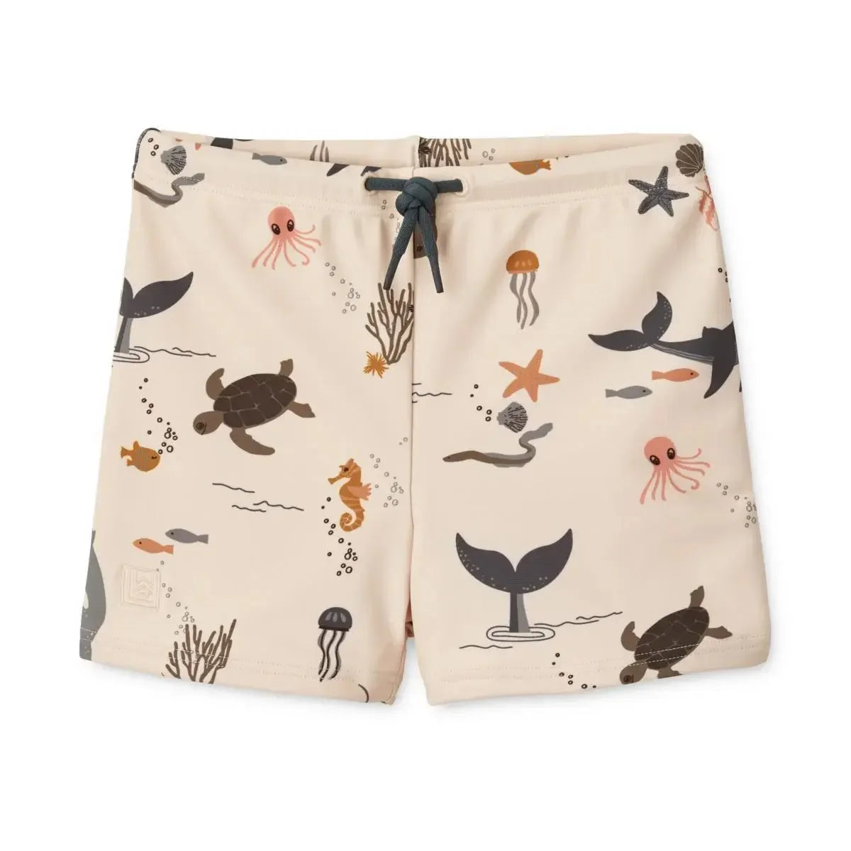 Quick-dry Kids’ Swimwear Set – Rash Guard & Hat, Nylon, Cartoon Seagull Star Print, Beach Holidays