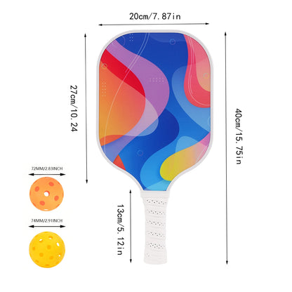 USAPA-godkänd Pickleball-racketsats med 2 paddlar, 4 bollar och bärväska - Lätta racketar i glasfiber för inomhus- och utomhusspel