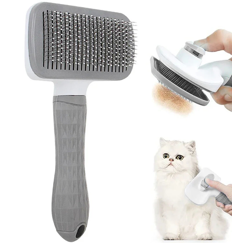 Pet Grooming Care Dog & Cat Hair Remover Brush - Long Hair Grooming Comb for Easy Cleaning