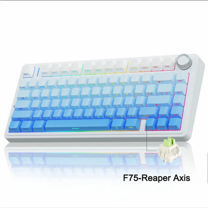 Teclado mecánico para juegos compacto AULA F75 al 75% RGB