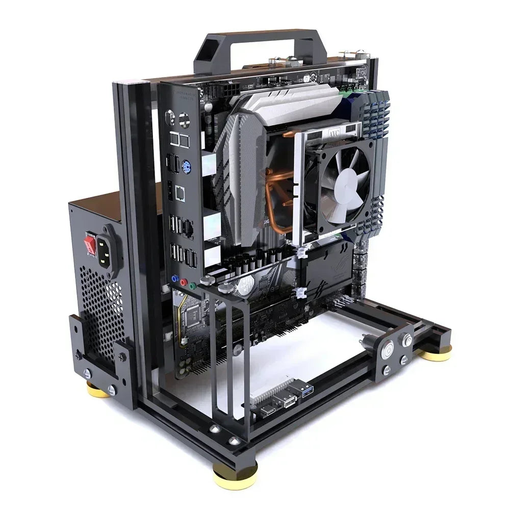 Boîtier PC ATX à cadre ouvert Rack modulaire refroidissement par eau et air