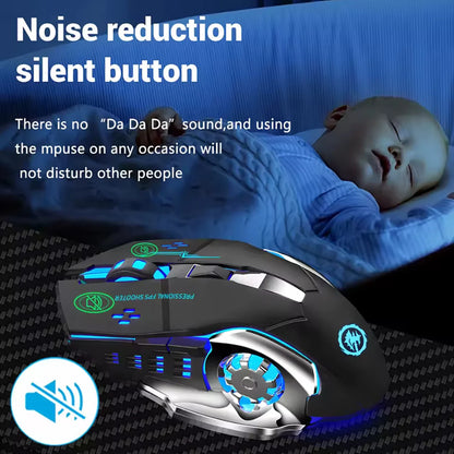 Draadloze Oplaadbare Gaming Muis Bluetooth Stil Achtergrondverlichting