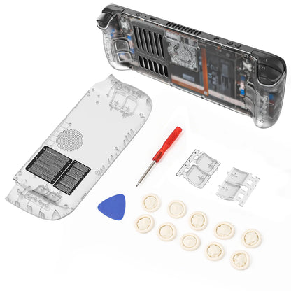 Kit de carcasa transparente de repuesto para consola Steam Deck