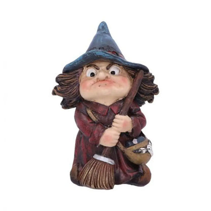 Statua Strega in Resina Impermeabile Figurina Gnomo da Giardino Decorazione Halloween Interno Esterno Idea Regalo 2026