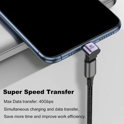 Adaptador Usb C 40Gbps Extensor de 90 Grados en Ángulo Recto 100W