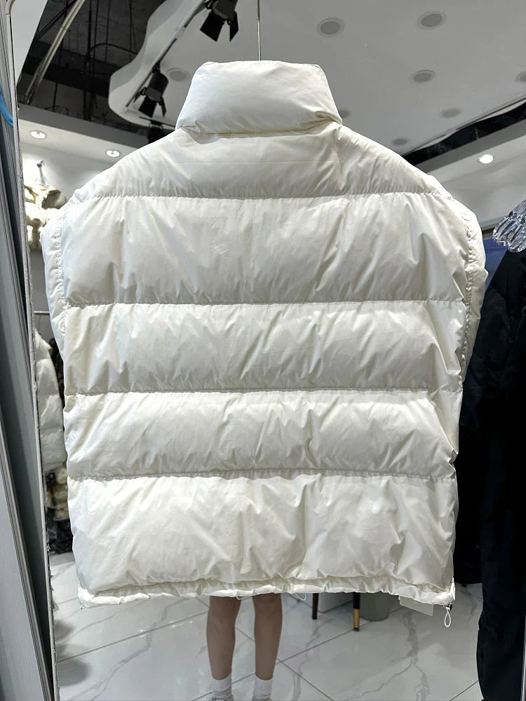 Insulating Women’s Down Vest - Cropped, Duck, Winter