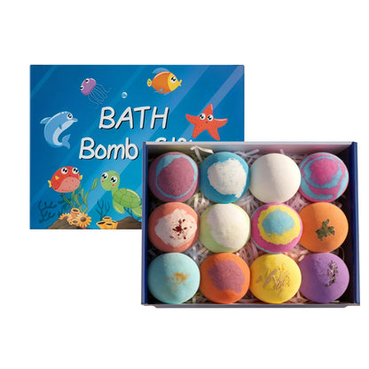 Kids Bath Bombs Set 6 Pcs Colorful Fizzy With Surprise Inside Moisturizing Formula Birthday Gift