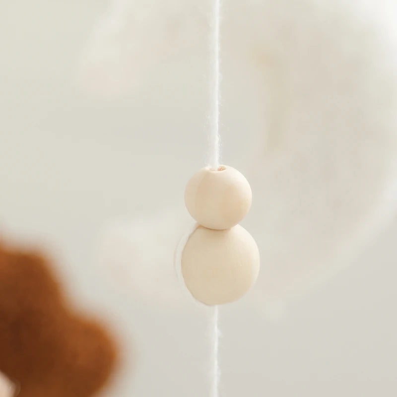 Baby Crib Mobile Wooden Nursery Newborn Sensory Toys