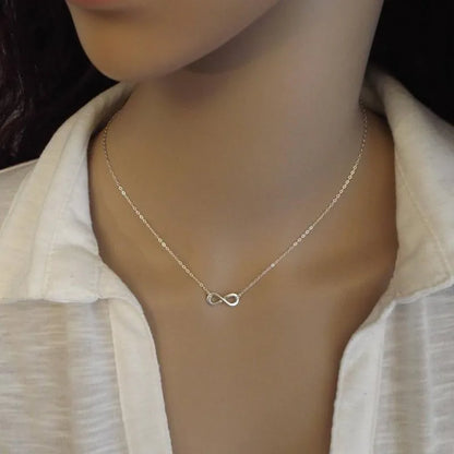 Infinity Pendant Choker Necklace – Stainless Steel Mom Gift for Mother's Day Bohemia Charm Infinity Pendants