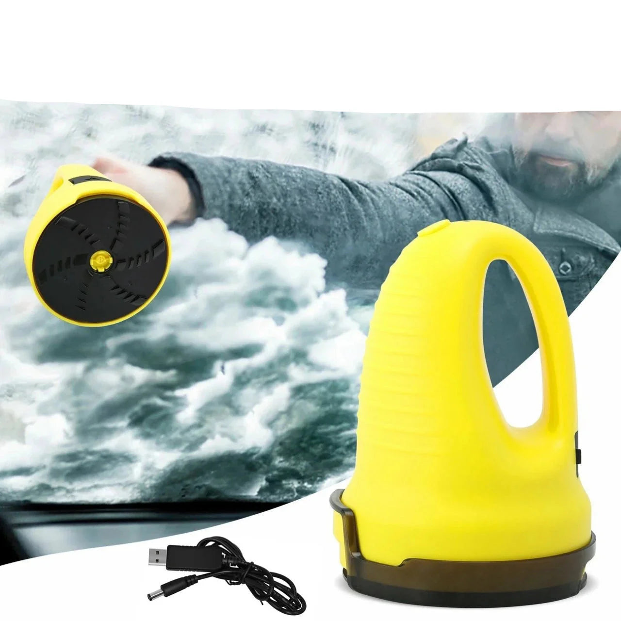 Car Ice Scraper Heated Defrost Tool USB Rechargeable Windshield Snow Removal for Winter 2025