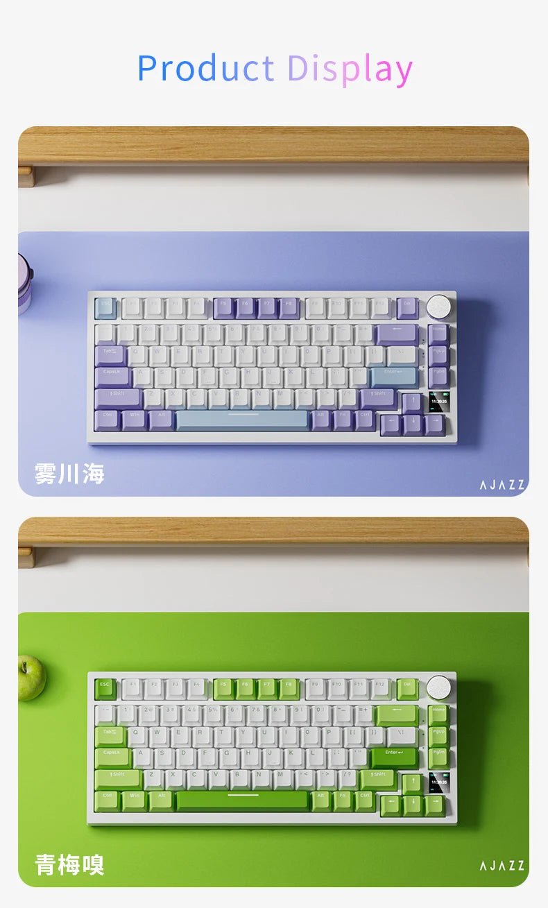 Teclado mecánico para juegos Bluetooth 75 por ciento con intercambio en caliente