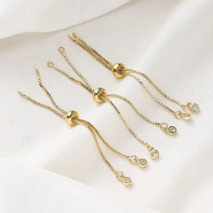 Cadenas deslizantes ajustables para accesorios de fabricación de pulseras DIY