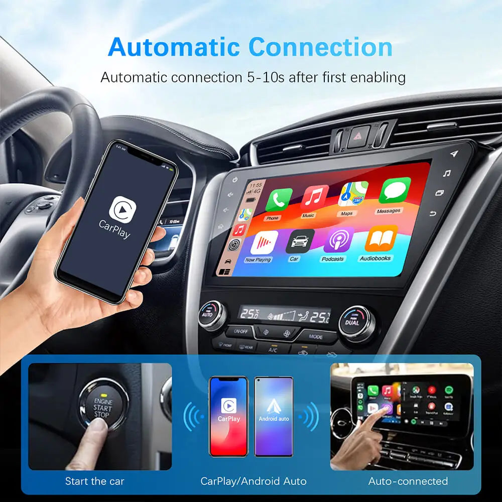 Wireless CarPlay AI Box 2in1 Android Auto Dongle Plug and Play Bilradio Opgradering 99 Procent Bilkompatibilitet Efterår 2025