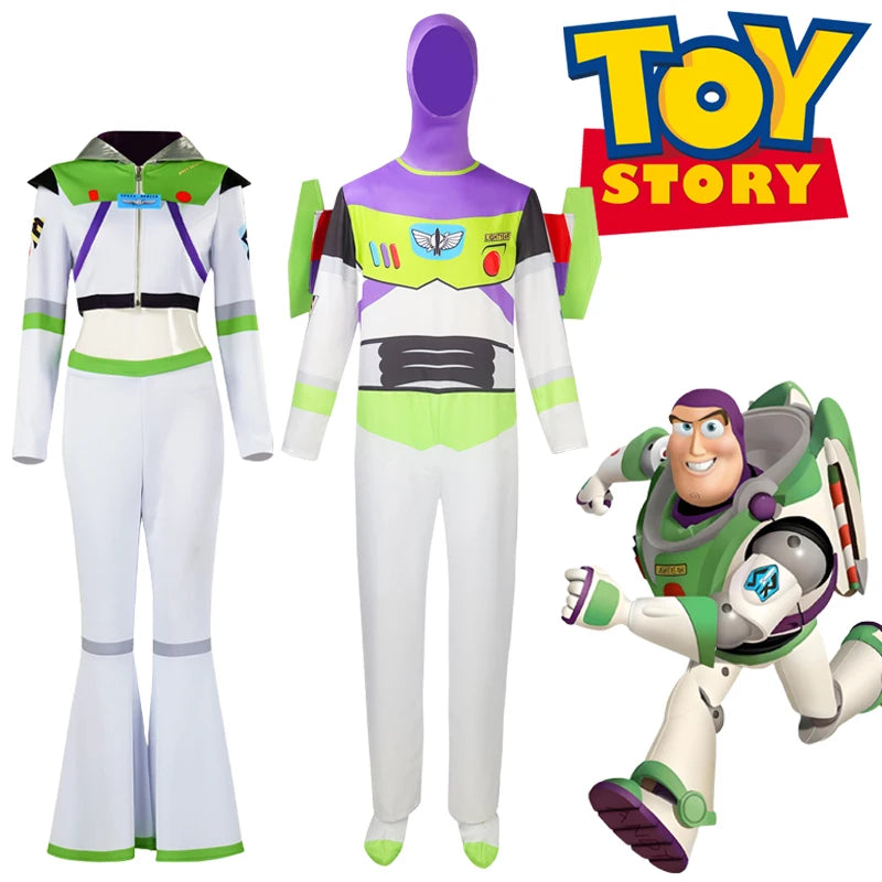 Buzz Lightyear Toy Story Disney-cosplaypak, jumpsuit met vleugels voor volwassenen, Halloweenfeest 2026