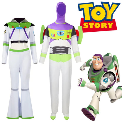 Buzz Lightyear Toy Story Disney-cosplaypak, jumpsuit met vleugels voor volwassenen, Halloweenfeest 2026