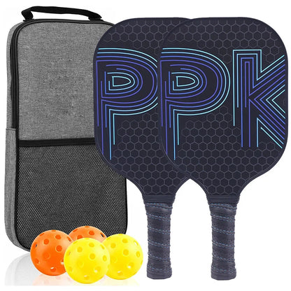 Variant image for USAPA Approved Pickleball Paddle Set of 2 with 4 Balls and Carrying Bag - Lightweight Fiberglass Rackets for Indoor and Outdoor Play-22