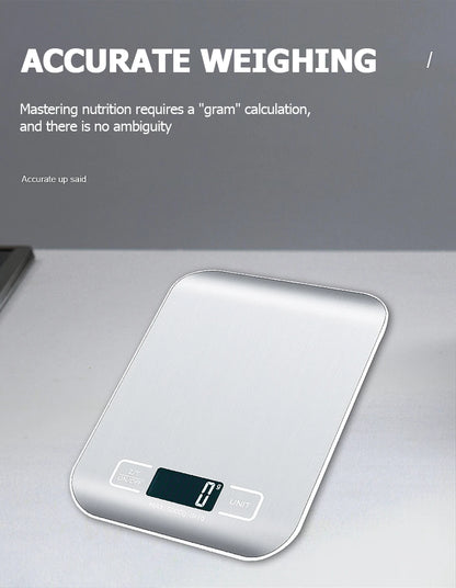 Digital Kitchen Scale Stainless Steel LCD Baking Scale