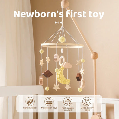 Hot Air Balloon Crib Mobile Newborn Sensory Toys Soothing