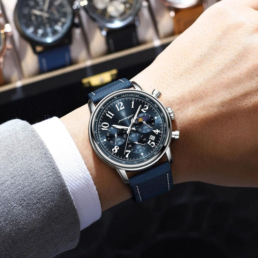 Military Chronograph Watch Nylon Strap Waterproof Fall 2025