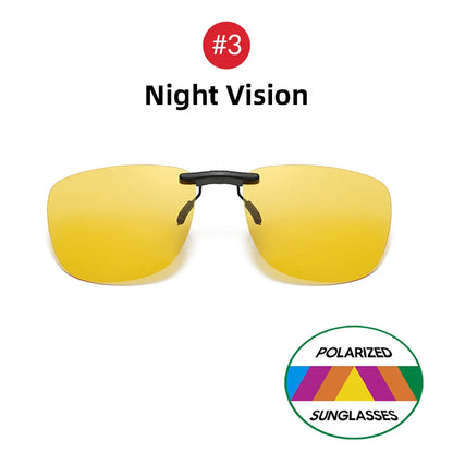 Clip-On Sunglasses Polarized Square Frames UV400 Anti-Glare Night Driving Summer 2026 Trend