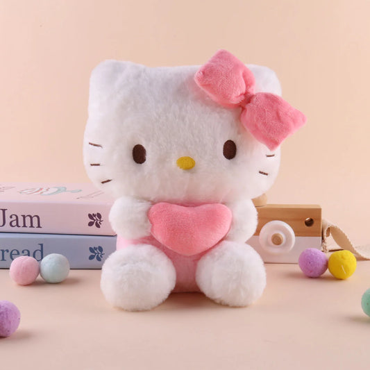 Hello Kitty Kuromi Plush Pillow - 22cm Soft Stuffed Toy, A Valentine's Day Gift for Girls, Cinnamoroll & My Melody Fans