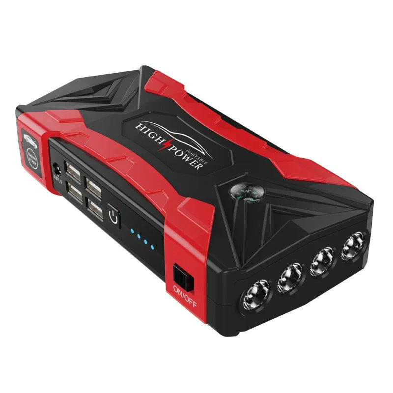 Bil startbooster multifunksjon bærbar powerbank 99800mAh 3000A nødstart USB-utgang viral fall 2025 gave