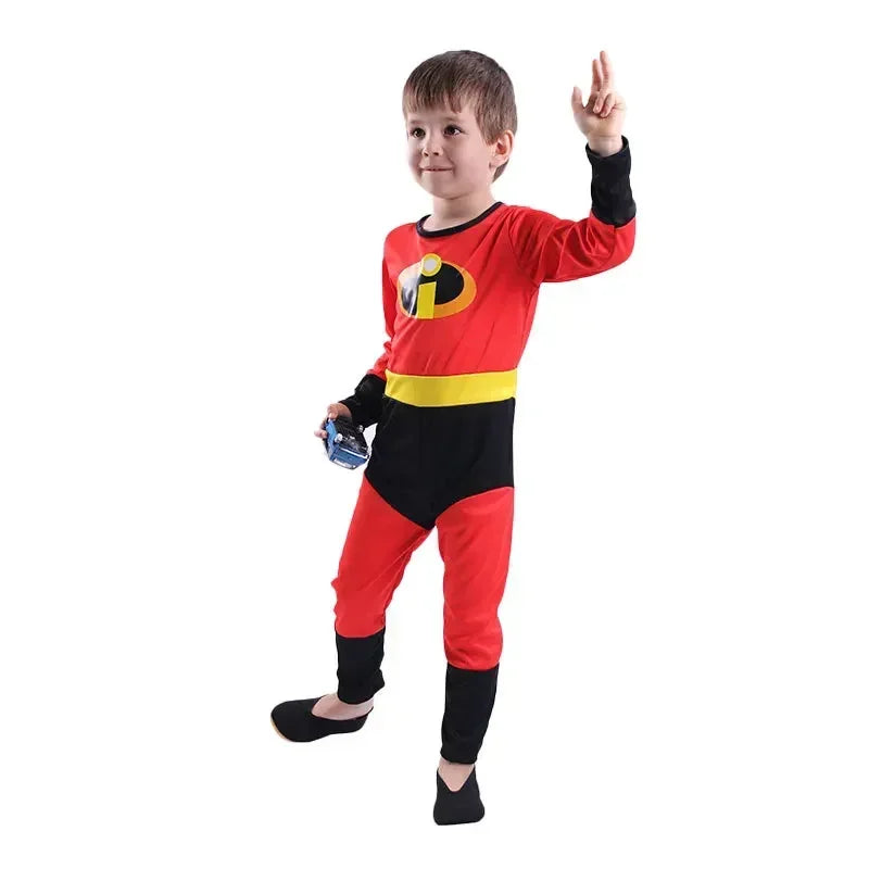 The Incredibles rood superheldencosplaypak en masker, complete set voor kinderen en volwassenen, Halloween 2026