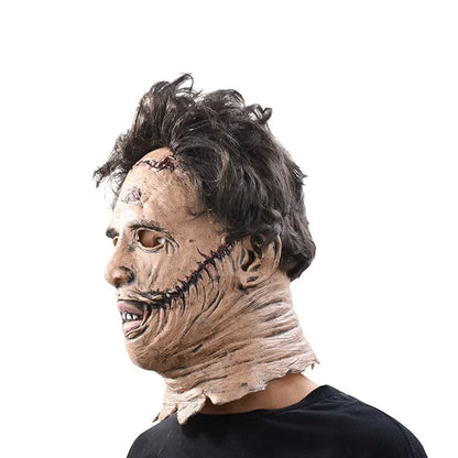 Leatherface-masker van Texas Chainsaw Massacre van siliconen, horrorcosplaymasker voor volwassenen, rekwisiet voor Halloweenfeesten 2026