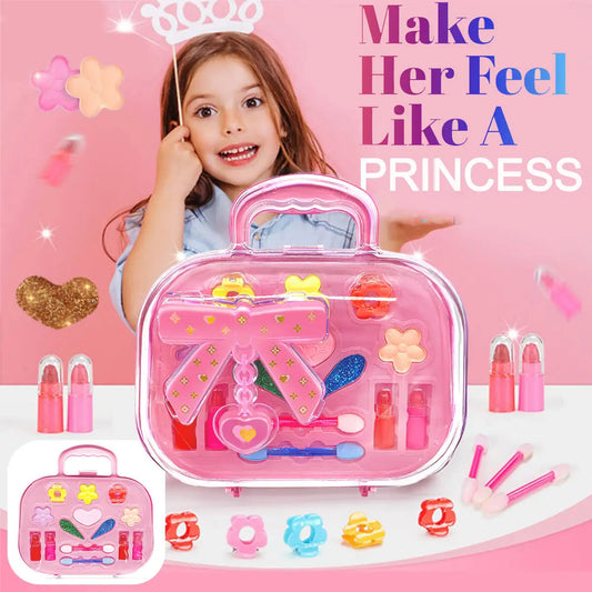 Kit de Maquillaje para Niños Caja de Maquillaje de Princesa Set de Juego con Accesorios Regalo Ideal de Cumpleaños 2025