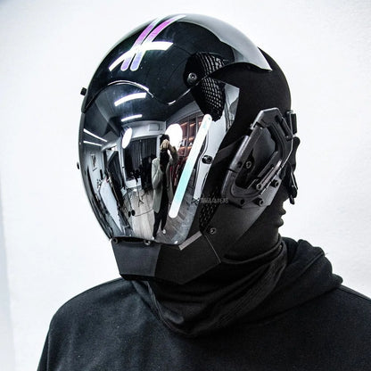 Punk Mech Technology PVC Full-Face Cosplay Mask Halloween Carnival Party Prop 2026