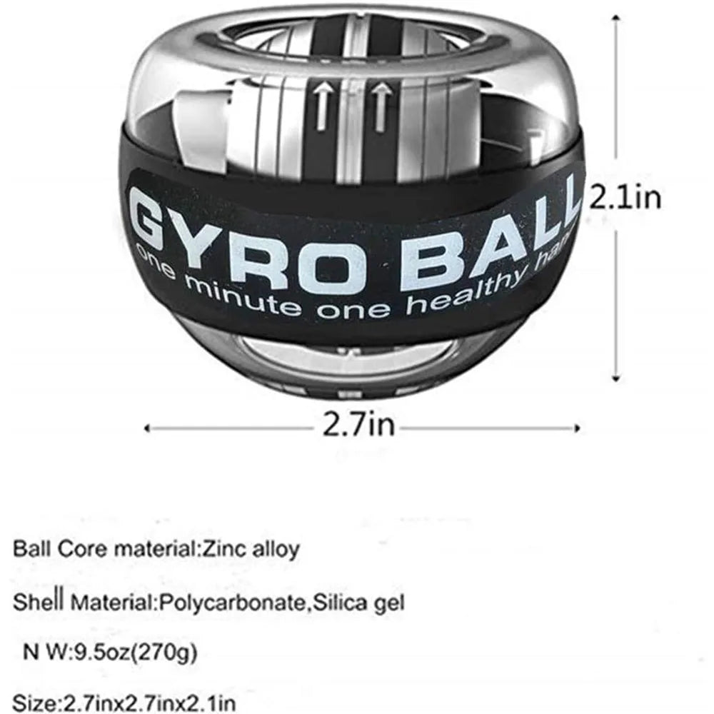 Wrist Gyro Ball Power Trainer - Fitness Equipment for Arm & Wrist Strengthening, Grip Exerciser