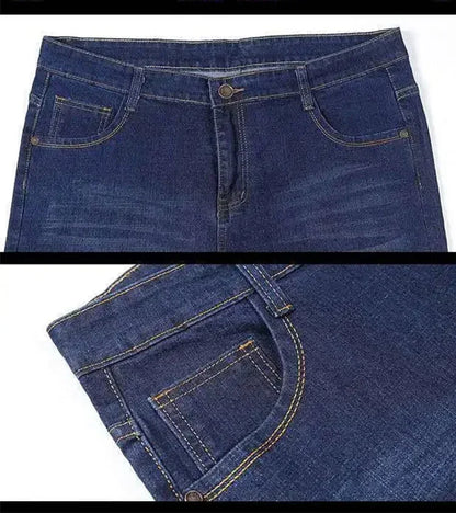 Oversized Relaxed Men's Jeans - High Waist, Stretch Denim