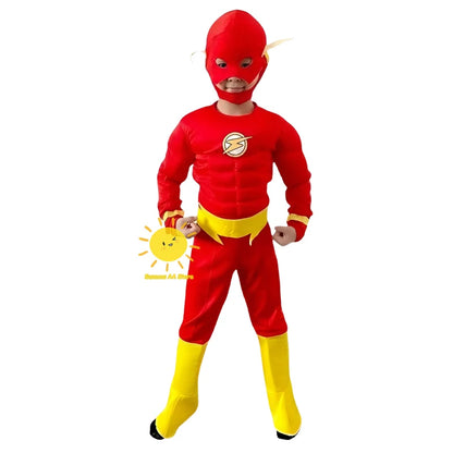 The Flash DC-superheldencosplaykostuum, gespierd pak met masker en riem voor volwassenen, Halloween-carnaval 2026